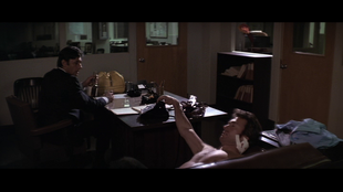 Harry in Bressler's office after being beaten by Scorpio