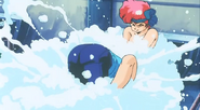 Kei being ambushed in the bath