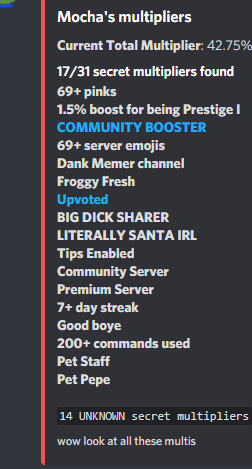 Bot Dank Memer Multiplier Discord Wiki Fandom Memes out the butt, tons of image generation, soundboard/meme music, and a super fun and sassy economy system. bot dank memer multiplier discord