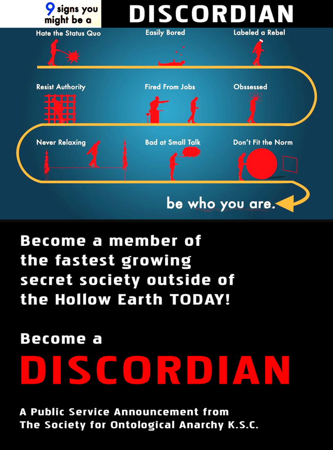 Be a Discordian - Recriutment Poster-SM