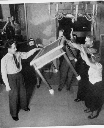 Ancient depiction of the game being played by pre-historic man.