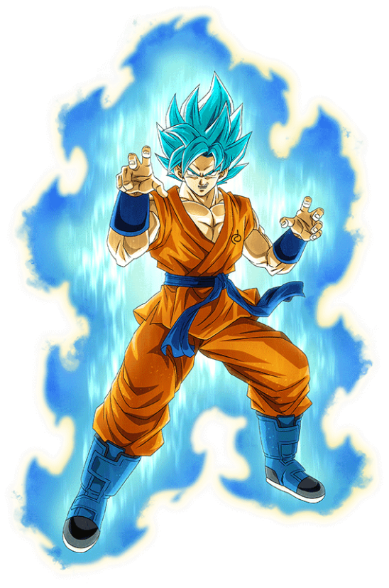 Super Saiyan Blue Goku Universal Survival Aura transparent