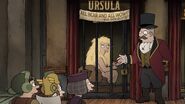 Ursula captive in P.T's Freak Show.