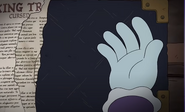 The pages of the successors of King Trøg are shown to be ripped off.