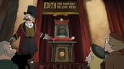 Edith in the P.T.'s Steam Land Freak Show.
