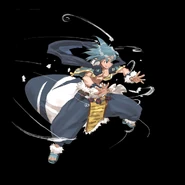 Alexander as he appears in the Omega Wind spell in Disgaea 2: Cursed Memories.