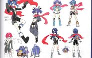 Nisa's concept art from the Hyperdimension Neptunia artbook.