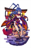 Artwork featuring Laharl from Makai Wars.