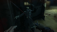 Corvo fights an Overseer.