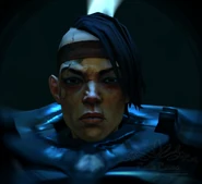 Лицо Лиззи в колодках