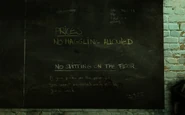 The chalkboard at the canteen.