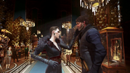 Далила говорит с Корво в геймплейном трейлере «Dishonored 2»