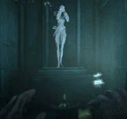 Statue of Delilah in Brigmore Crypt (GIF)
