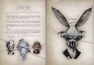 Konzeptzeichnung von Adelle Whites Mottenmaske im Dishonored Artbook