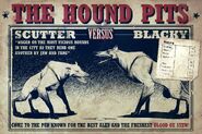 A poster advertising the Hound Pits Pub.