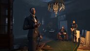 An aristocrat in a promotional picture for Dishonored.