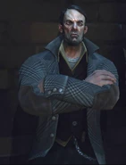 华莱士在狗圈酒吧外休息