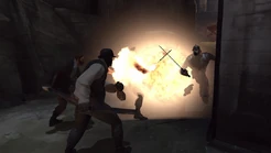 和城市守卫打斗的瓶子帮