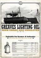 A pre-release poster for Greaves Lighting Oil.