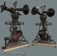 Concept art for alarms in Dishonored 2.