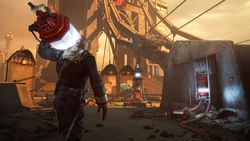 One of Sokolov's inventions, an arc pylon.