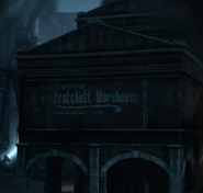 An advertisement for Pratchett Warehouse in the Estate District.