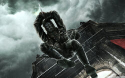Corvo performing a drop assassination.