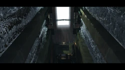 The waterlock as it fills with water.