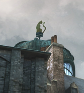 The dome of the Golden Cat, as seen from the distillery, close-up.