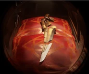 A broken sword made of whalebone.