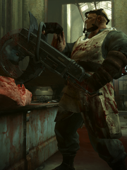 Butcher using buzzsaw A Captain of Industry Dishonored