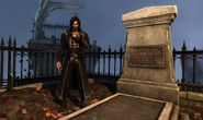 Corvo visits Samuel's grave if he is killed during the mission.