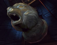 The golden cat, at a different angle.