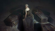 A painting of his late grandfather living in the crypt.