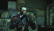 Daud smoking a cigarette.