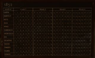 Calendar Stilton 1852