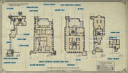 A map of the Dunwall Tower interior in Dishonored 2 (Death to the Empress).