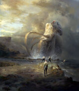 In-game painting depicting a folktale from the Empire.