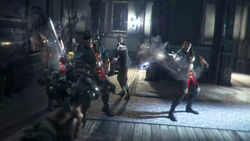 Combat in the Dishonored debut trailer.