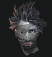 Concept art of the Crown Killer's face.