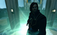 Corvo in the intro of The Knife of Dunwall.