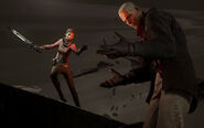 Promotional image of Dishonored: Death of the Outsider featuring Billie and Daud.