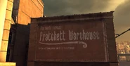 An advertisement for Pratchett's warehouse.