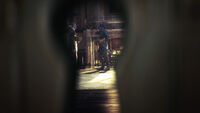 Peering through keyholes is part of stealth play.