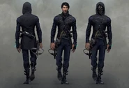 A study of Corvo's outfit in Dishonored 2.