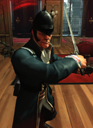 Captain Blossom fights Daud.