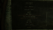 The menu at the canteen.