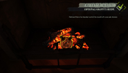 A rune appears in Arnold Timsh's fireplace.