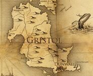 Gristol on a map, dated 1837.