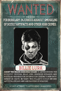 Billie's wanted poster if she was detected and didn't kill many people.